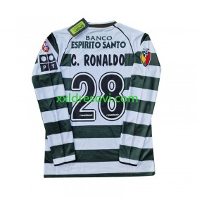 Sporting CP Cristiano Ronaldo 28 2001-2003 Retro Domaći Nogometni Dres Dugim Rukavima